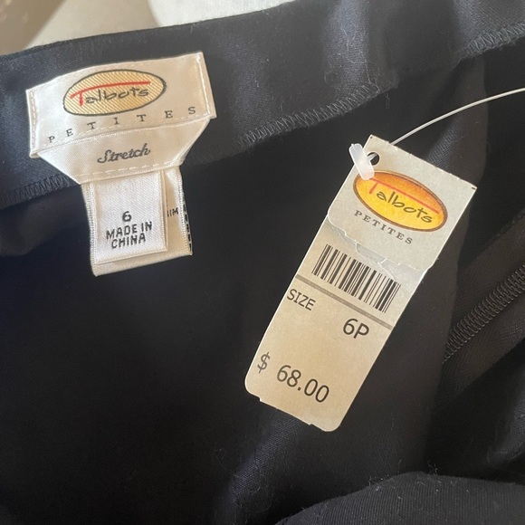 Talbots Black and White Cotton Ribbon A-line Skirt - Picture 5 of 8